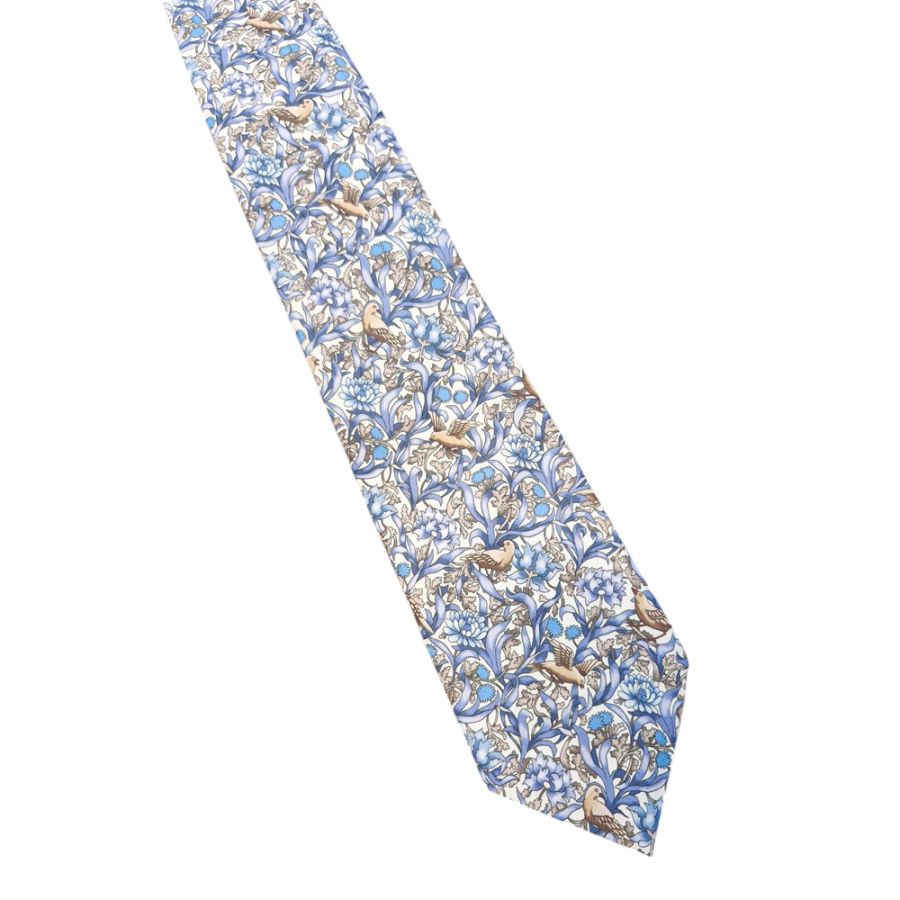 X948 Heirloom Blue Bird British Handmade Tie