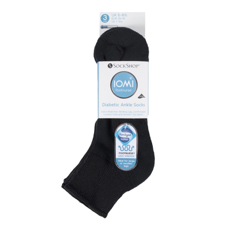 X962 IOMI 3 Pair Diabetic Ankle Socks