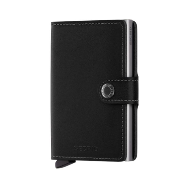 X970 Secrid Mini Leather Wallet RFID Cardprotector (Black)