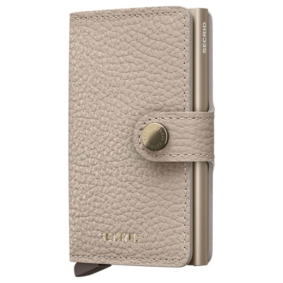 X970 Secrid Mini Leather Wallet RFID Cardprotector (Latte)