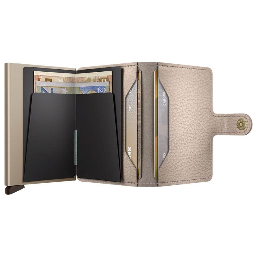 X970 Secrid Mini Leather Wallet RFID Cardprotector (Latte)