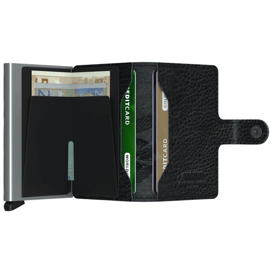X970 Secrid Mini Leather Wallet RFID Cardprotector (Mag Black)