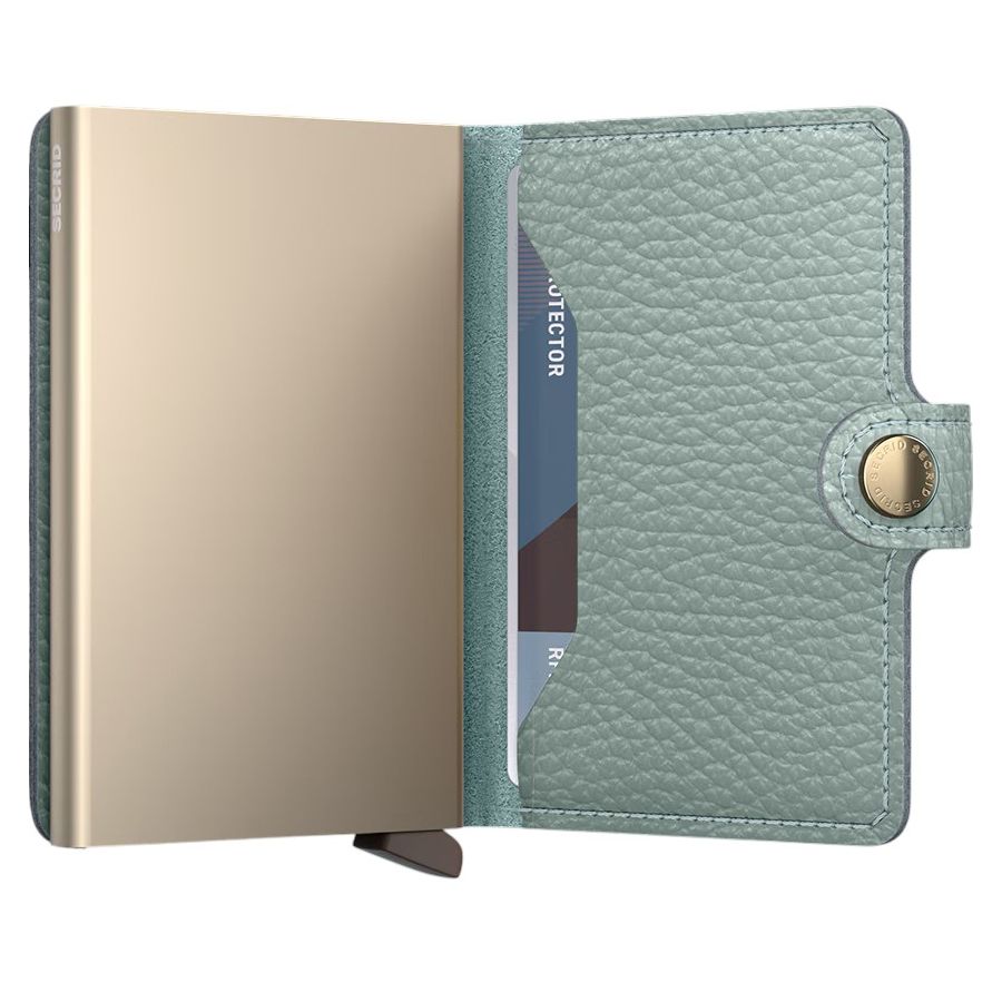 X970 Secrid Mini Leather Wallet RFID Cardprotector (Sea Green)