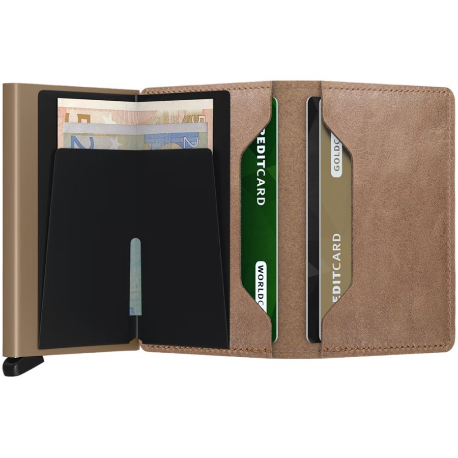 X971 Secrid Slim Leather Wallet RFID Cardprotector (Taupe)