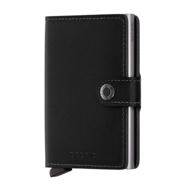 X972 Secrid Mini Leather Wallet RFID Cardprotector (Black)