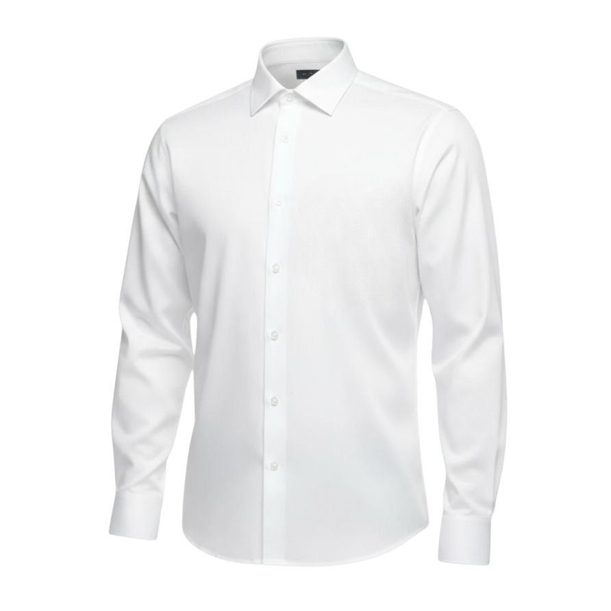 A9001XTS Slim Tall Fit Plain Shirt by Double Two (White)