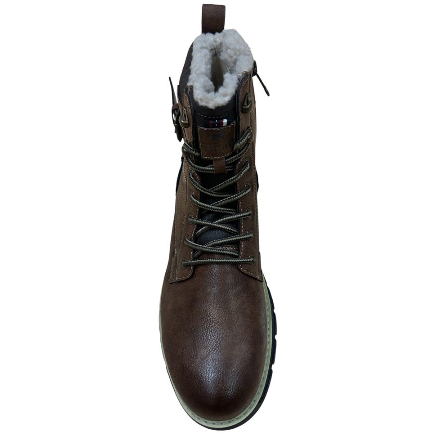 H1966 Mustang Plain lace Up Boot with Buckles (Brown)