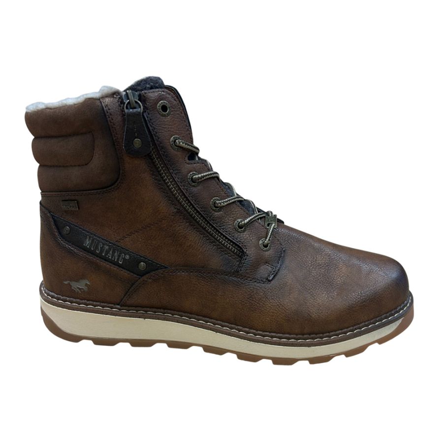H1965 Mustang Plain Lace Up Boot (Brown)