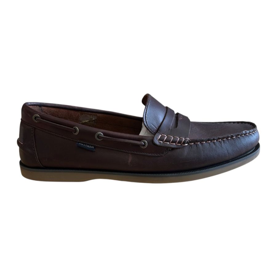 H1818 Chatham Shanklin Slip On Boat Shoe (Burgundy)