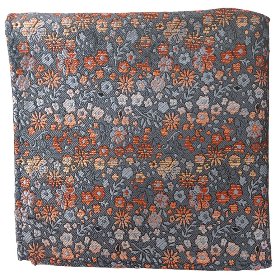 KA02452 Col 2 Silk Pocket Square (Blue/Red)