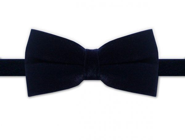 X020 Velvet Bow Tie (Navy)