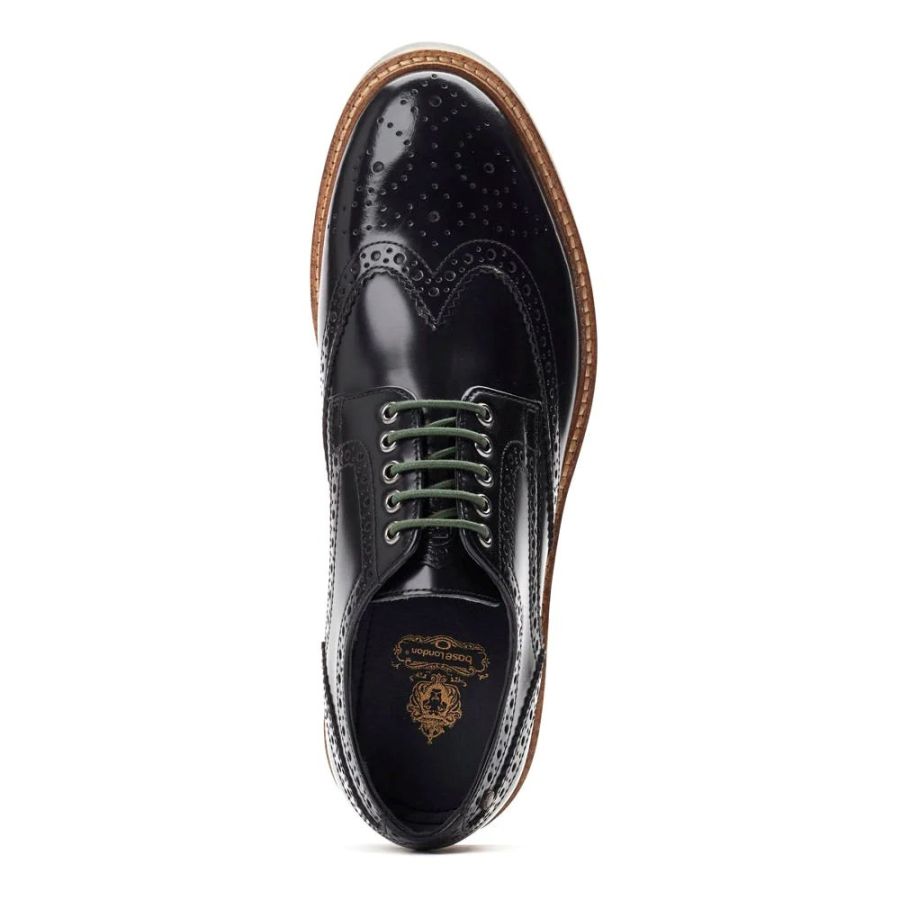 H1939 Base London Woburn Hi Shine Lace Up Shoe (Black)