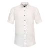 A11718 Casamoda Short Sleeve Linen Shirt (White)