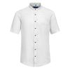 A11719 Casamoda S/S Grandad Collar Linen Shirt (White)