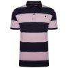 A11736 Kam Striped Rugby Polo Shirt (Pink)
