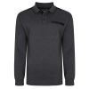 A11909 Kam Tipped Collar Polo Sweater (Charcoal)