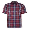 A11910 Espionage Check Shirt (Burg)