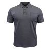 A11912 Espionage Pique Polo Shirt with Chest Pocket (Charcoal)