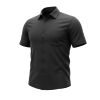 A11925 D555 Stain Resist Non Iron S/S Stretch Shirt (Black)