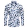 A11983 Eterna Comfort Fit Fancy Print Shirt (Navy)