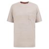 A11988 D555 Jacquard Crew Neck T-shirt With Pocket (Stone)