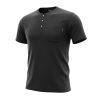 A12000 Espionage Plain Grandad T-Shirt (Black)