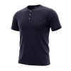 A12000 Espionage Plain Grandad T-Shirt (Navy)