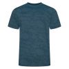 A12001 Kam Active Performance Distressed Print T-Shirt (Petrol)