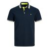 A12021 Jack & Jones Polo Shirt (Dark Navy Neon)