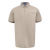 A12041 D555 Interlock Polo with Jacquard Collar (Stone)