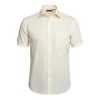 A6051XT Tall Fit Plain S/S Formal Shirt (Cream)