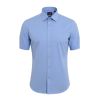 A6051 Double Two Plain S/S Formal Shirt (Fresh Blue)