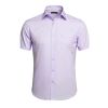 A6051 Double Two Plain S/S Formal Shirt (Mauve)