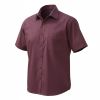 A7390 Plain Short Sleeve Shirt (Aubergine)
