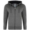 D5788XT Kam Tall Fit Plain Hoodie (Charcoal)