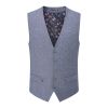 D6382XT Tall Fit Skopes Jude Herringbone Tweed Waistcoat (Blue)