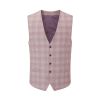 D6658XT Montalvo Tall Fit Check Waistcoat (Light Pink)