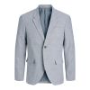 D6861 Jack & Jones Linen Mix Blazer (Blue)