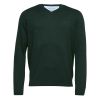 E1079 Fynch Hatton Fine Knit V-Neck Jumper (Dark Ivy)