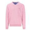 E1079 Fynch Hatton Fine Knit V-Neck Jumper (Magnolia)