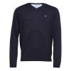 E1079 Fynch Hatton Fine Knit V-Neck Jumper (Navy)