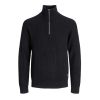 E1084 Jack & Jones Plain 1/4 Zip Jumper (Black)