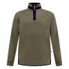 E1087XT Tall Fit D555 1/4 Zip Sweatshirt (Khaki)