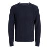 E1100 Jack & Jones Pannel Knit Crew Neck Jumper (Navy)