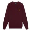 E1116 Lyle & Scott Cotton Merino Crew Neck Jumper (Burg)