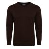 E958 Espionage V Neck Jumper (Dark Brown)