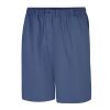 F1288 Elastic Waist High Rise Rugby Short (Mid Blue)