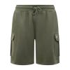 F1520 D555 Elasticated Waist Fleece Cargo Shorts (Khaki)