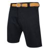 F1555 Kam Belted Oxford Stretch Chino Shorts (Black)