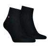 X886 Tommy Hilfiger Quarter Sock (2 Pair Pack, Black)